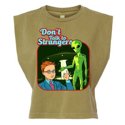 Don't Talk To Strangers Retro Vintage Garment-Dyed Women's Muscle Tee