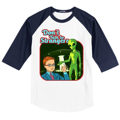 Don't Talk To Strangers Retro Vintage Baseball Sleeve Shirt