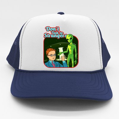 Don't Talk To Strangers Retro Vintage Trucker Hat