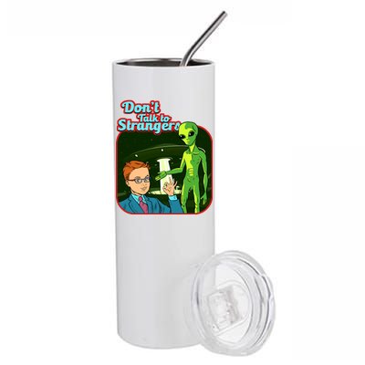 Don't Talk To Strangers Retro Vintage Stainless Steel Tumbler