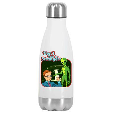 Don't Talk To Strangers Retro Vintage Stainless Steel Insulated Water Bottle