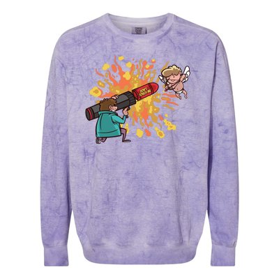 Don't Touch Me Cupid Colorblast Crewneck Sweatshirt