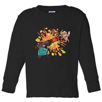 Don't Touch Me Cupid Toddler Long Sleeve Shirt