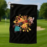 Don't Touch Me Cupid Golf Towel