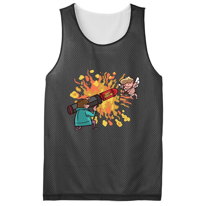 Don't Touch Me Cupid Mesh Reversible Basketball Jersey Tank