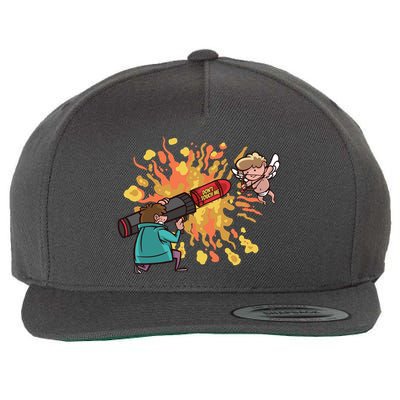 Don't Touch Me Cupid Wool Snapback Cap