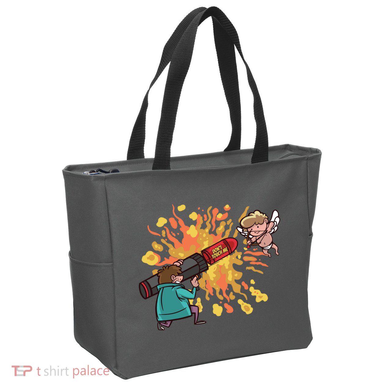 Don't Touch Me Cupid Zip Tote Bag