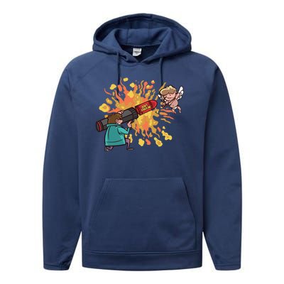 Don't Touch Me Cupid Performance Fleece Hoodie