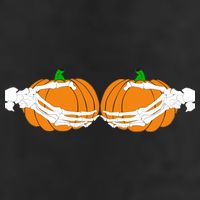Don't Touch My Pumpkins Skeleton Hands 7 Panel Mesh Trucker Snapback Hat