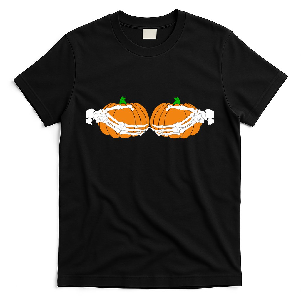 Don't Touch My Pumpkins Skeleton Hands T-Shirt