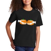 Don't Touch My Pumpkins Skeleton Hands Kids T-Shirt