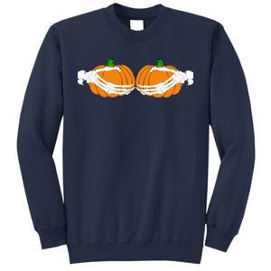 Don't Touch My Pumpkins Skeleton Hands Sweatshirt