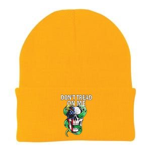 Don't Tread On Me American Snake Skull Knit Cap Winter Beanie