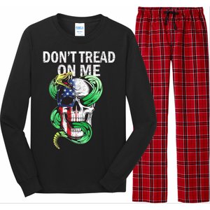 Don't Tread On Me American Snake Skull Long Sleeve Pajama Set