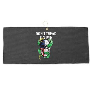 Don't Tread On Me American Snake Skull Large Microfiber Waffle Golf Towel