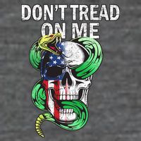Don't Tread On Me American Snake Skull Backpack