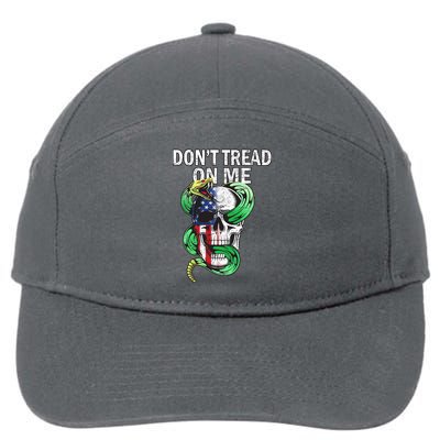 Don't Tread On Me American Snake Skull 7-Panel Snapback Hat