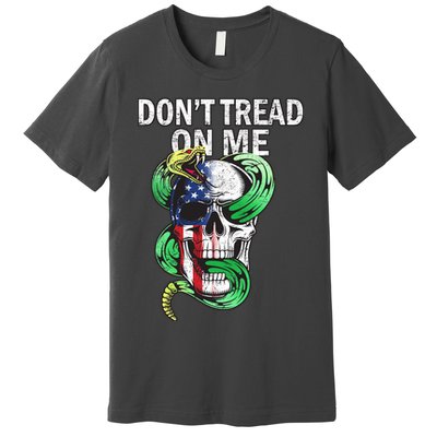 Don't Tread On Me American Snake Skull Premium T-Shirt