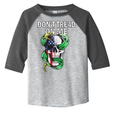 Don't Tread On Me American Snake Skull Toddler Fine Jersey T-Shirt