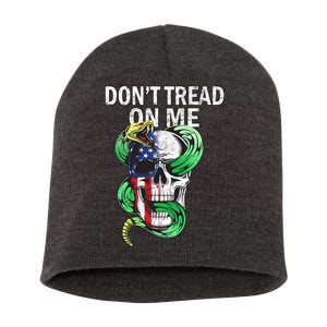 Don't Tread On Me American Snake Skull Short Acrylic Beanie