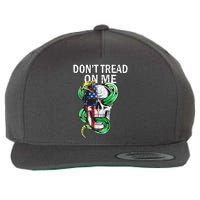 Don't Tread On Me American Snake Skull Wool Snapback Cap