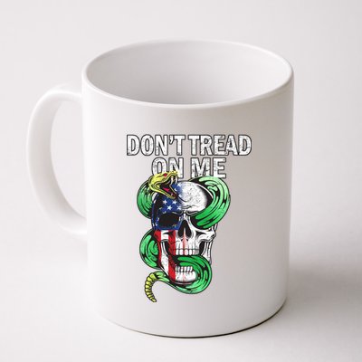 Don't Tread On Me American Snake Skull Coffee Mug