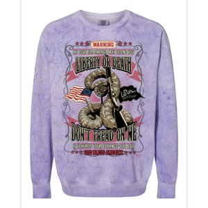 Don't Tread On Me Warning Colorblast Crewneck Sweatshirt