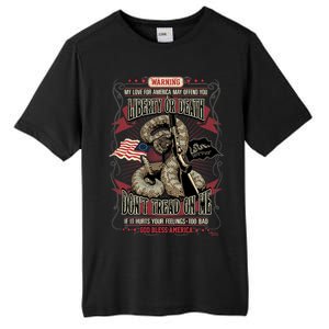 Don't Tread On Me Warning Tall Fusion ChromaSoft Performance T-Shirt