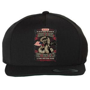 Don't Tread On Me Warning Wool Snapback Cap