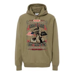 Don't Tread On Me Warning Premium Hoodie