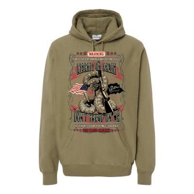 Don't Tread On Me Warning Premium Hoodie