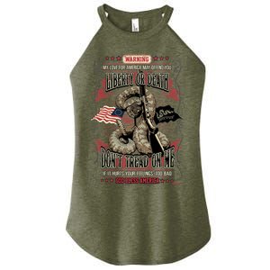 Don't Tread On Me Warning Women's Perfect Tri Rocker Tank