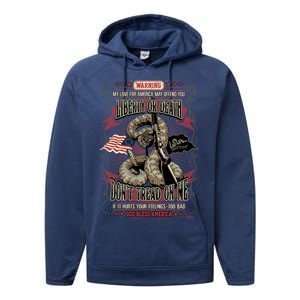 Don't Tread On Me Warning Performance Fleece Hoodie