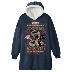 Don't Tread On Me Warning Hooded Wearable Blanket