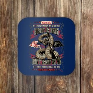 Don't Tread On Me Warning Coaster