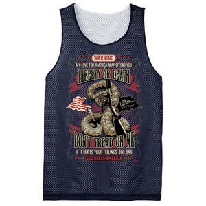 Don't Tread On Me Warning Mesh Reversible Basketball Jersey Tank