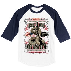 Don't Tread On Me Warning Baseball Sleeve Shirt