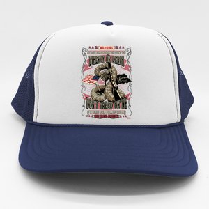 Don't Tread On Me Warning Trucker Hat