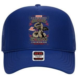 Don't Tread On Me Warning High Crown Mesh Back Trucker Hat