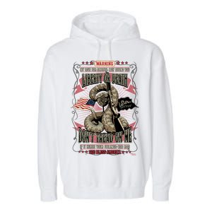 Don't Tread On Me Warning Garment-Dyed Fleece Hoodie