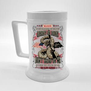 Don't Tread On Me Warning Beer Stein