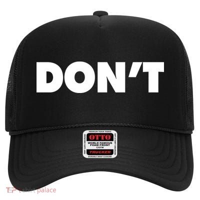 Don't Wild Aloof Rebel Schitt's Creek High Crown Mesh Back Trucker Hat