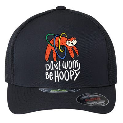 Don't Worry Be Hoopy Sloth Flexfit Unipanel Trucker Cap