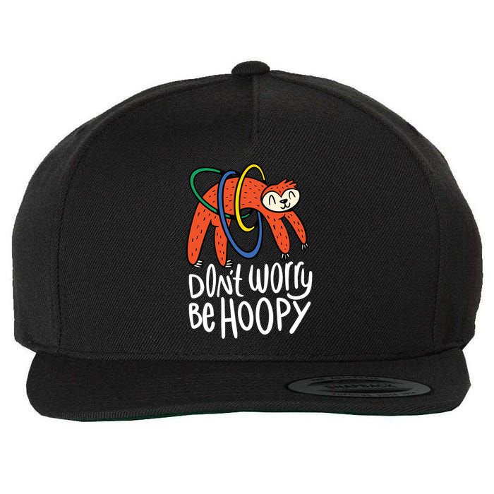 Don't Worry Be Hoopy Sloth Wool Snapback Cap