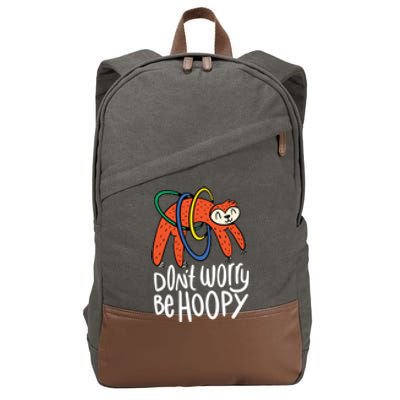 Don't Worry Be Hoopy Sloth Cotton Canvas Backpack