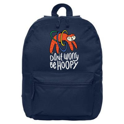 Don't Worry Be Hoopy Sloth 16 in Basic Backpack