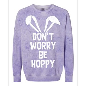 Don't Worry Be Hoppy Colorblast Crewneck Sweatshirt