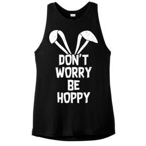 Don't Worry Be Hoppy Ladies PosiCharge Tri-Blend Wicking Tank