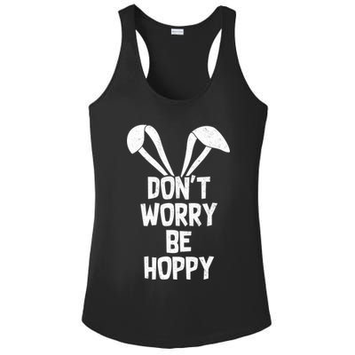 Don't Worry Be Hoppy Ladies PosiCharge Competitor Racerback Tank