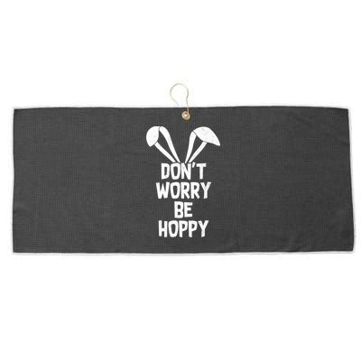 Don't Worry Be Hoppy Large Microfiber Waffle Golf Towel